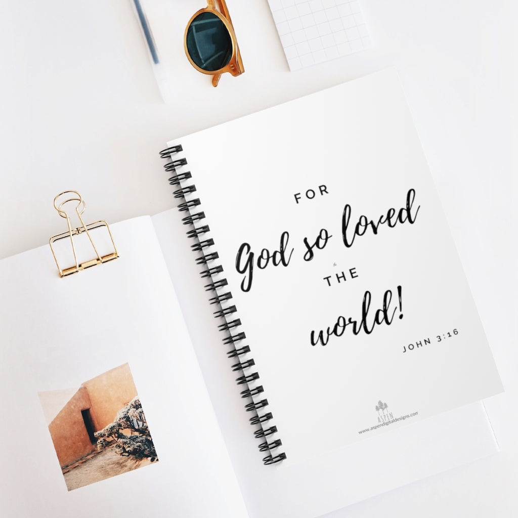 John 3:16 Spiral Notebook - Ruled Line