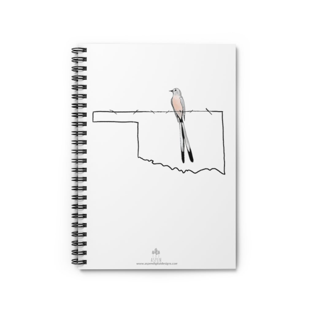 Oklahoma Scissortail Spiral Notebook - Ruled Line