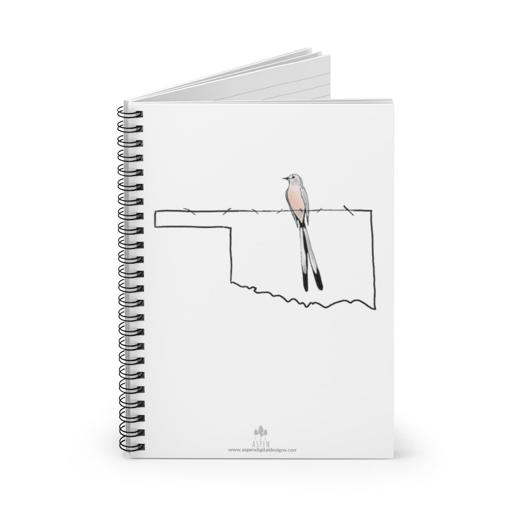 Oklahoma Scissortail Spiral Notebook - Ruled Line