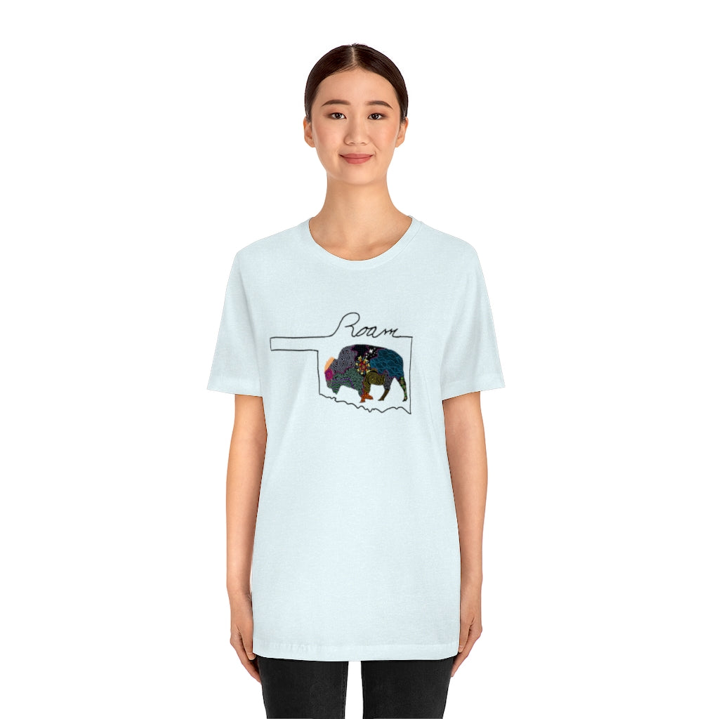 Oklahoma Roam Buffalo  Ultra comfortable Unisex Jersey Short Sleeve Tee