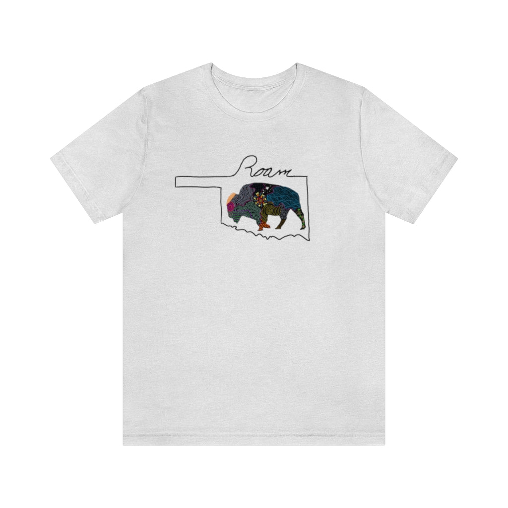 Oklahoma Roam Buffalo  Ultra comfortable Unisex Jersey Short Sleeve Tee