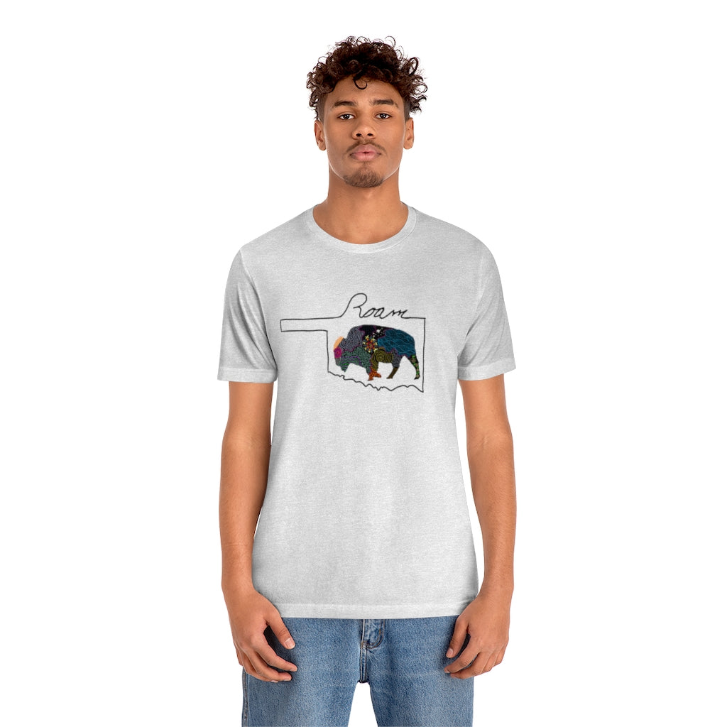 Oklahoma Roam Buffalo  Ultra comfortable Unisex Jersey Short Sleeve Tee