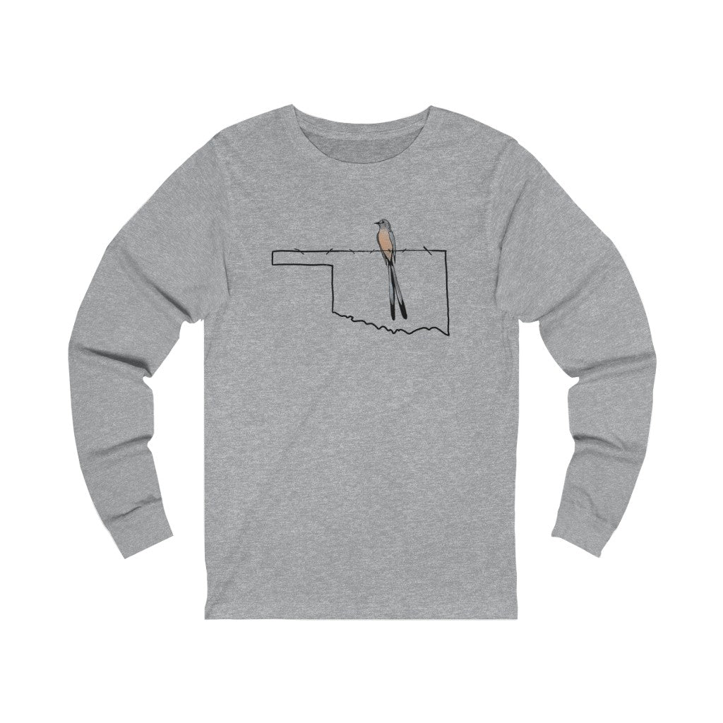 Scissortail Oklahoma  Ultra comfortable Unisex Jersey Long Sleeve Tee