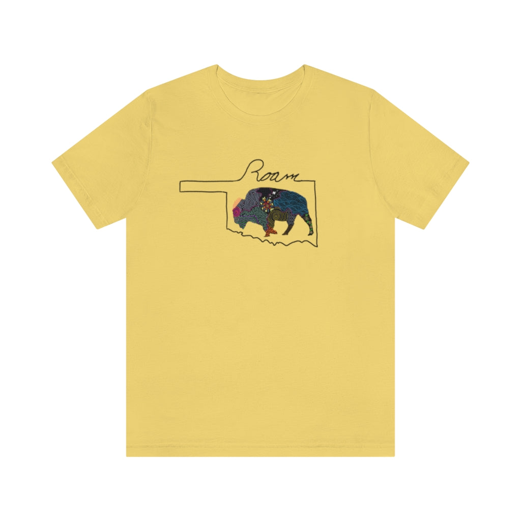 Oklahoma Roam Buffalo  Ultra comfortable Unisex Jersey Short Sleeve Tee