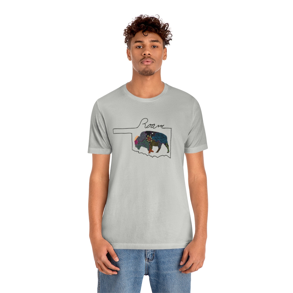 Oklahoma Roam Buffalo  Ultra comfortable Unisex Jersey Short Sleeve Tee