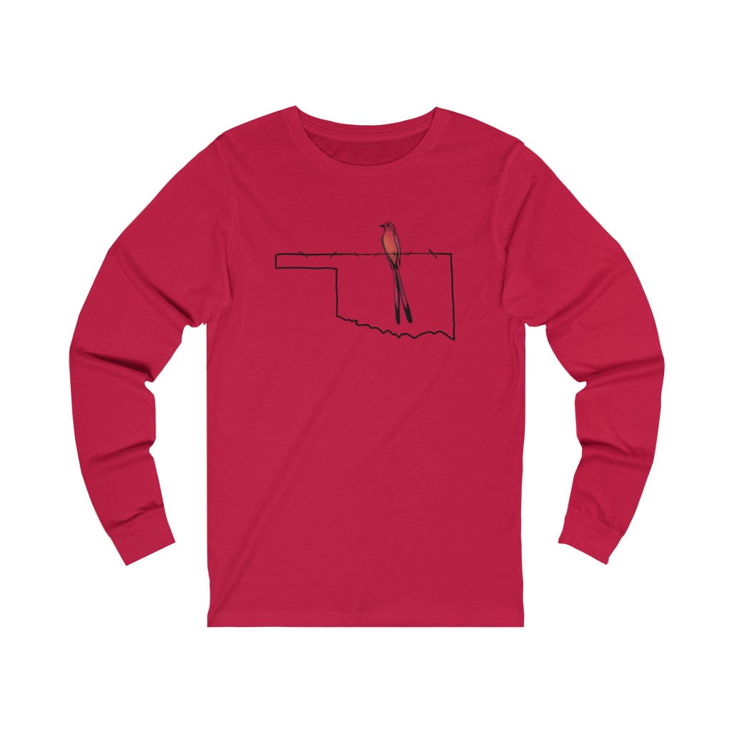 Scissortail Oklahoma  Ultra comfortable Unisex Jersey Long Sleeve Tee